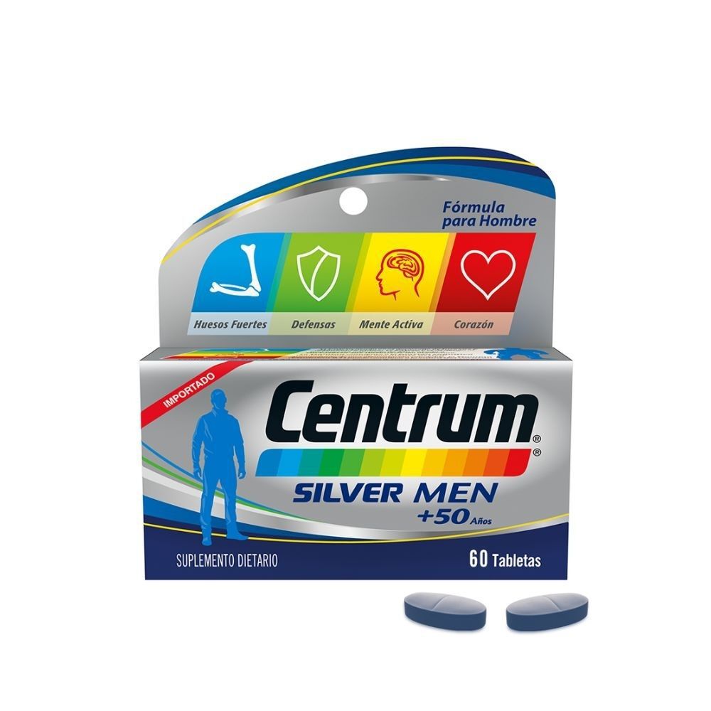 Centrum Silver Men +50 Años Frasco X 60